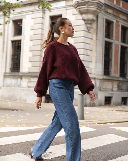 JAMIE KNIT BURGUNDY