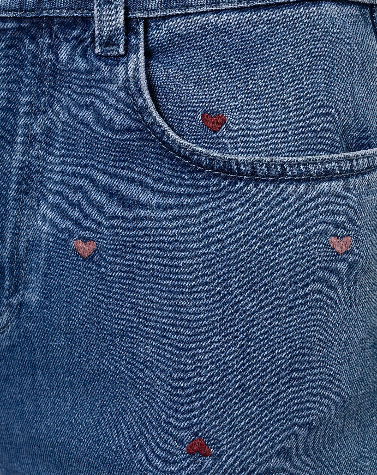 HEART MIX BOOTCUT JEANS ROOD