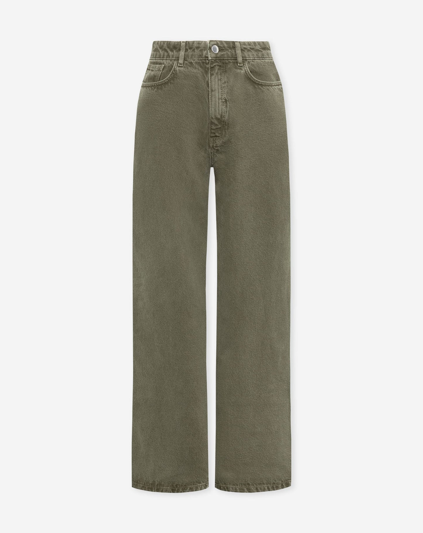 SIERRA WIDE LEG JEANS OLIJFGROEN