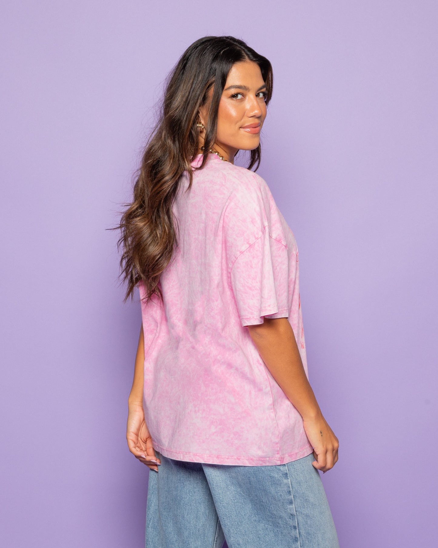 COWGIRLS OVERSIZED TEE ACID ROZE