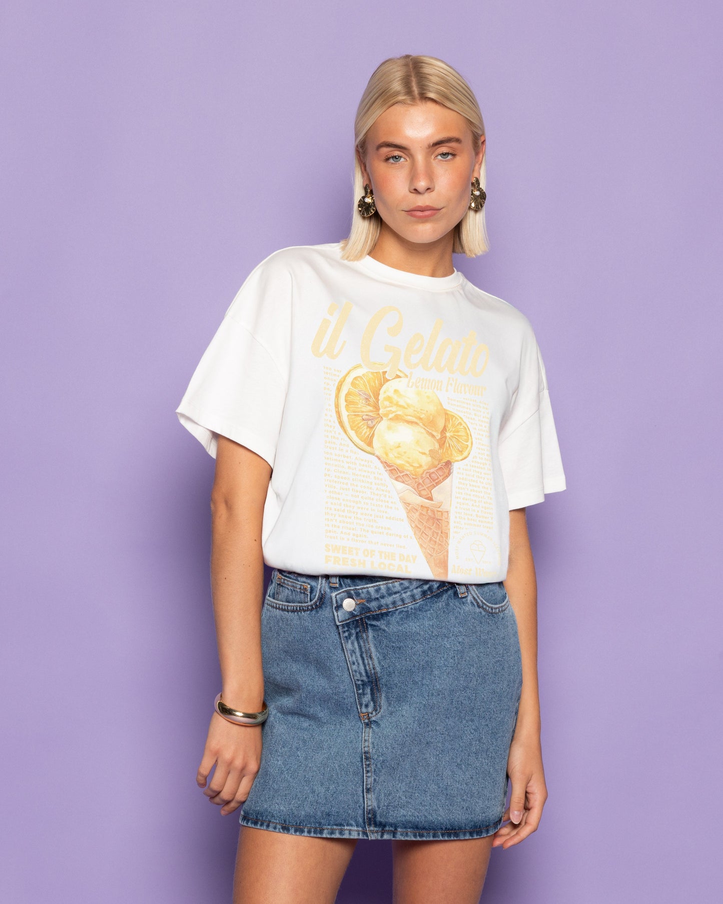 IL GELATO OVESIZED TEE CRÈME