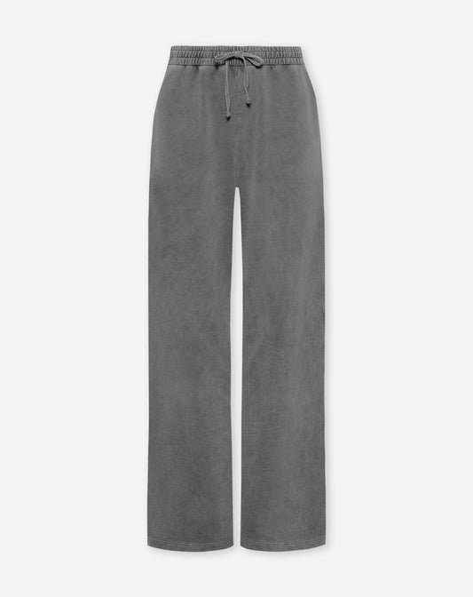 WIDE LEG SWEAT PANTS PETITE ACID GRIJS