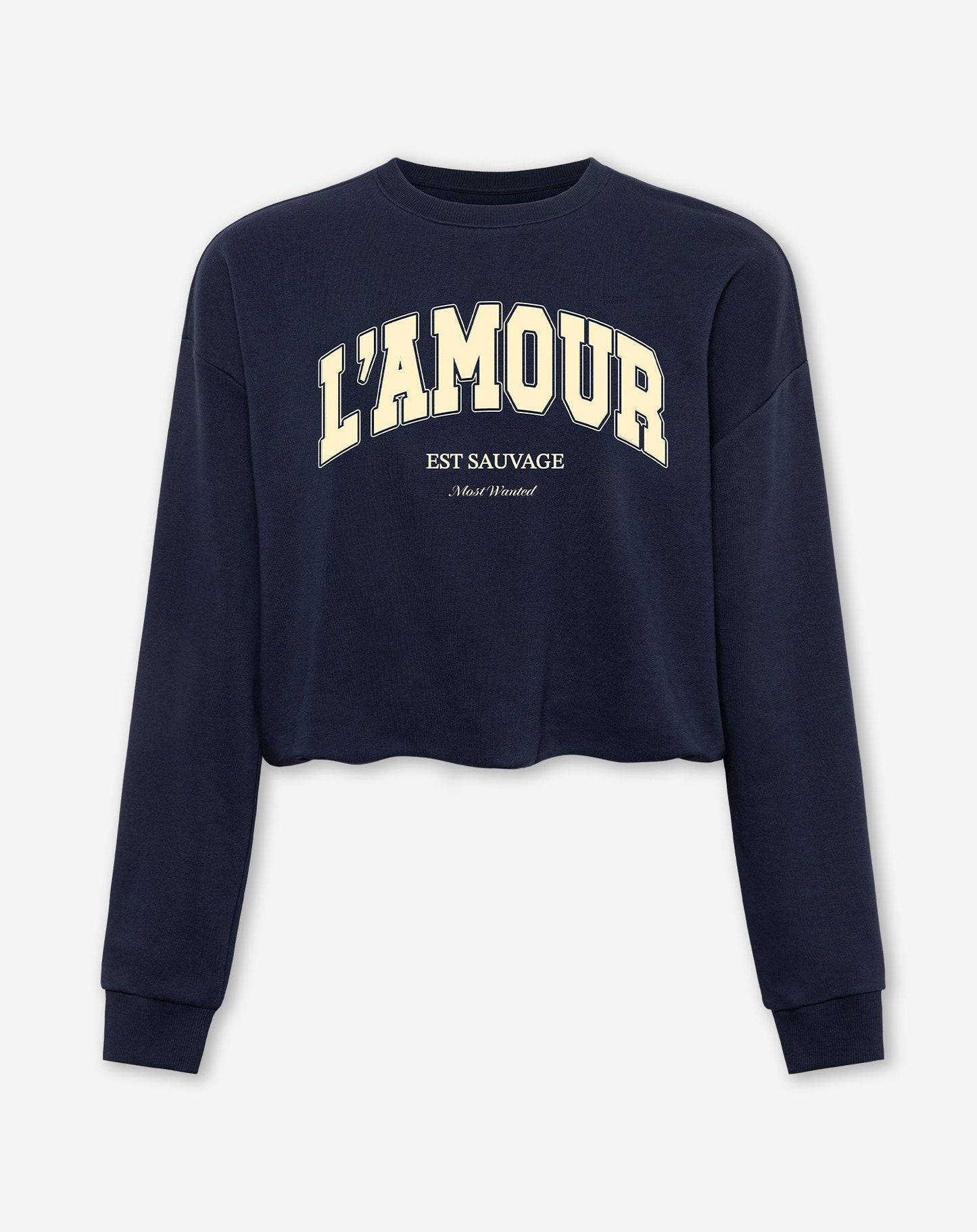 L'AMOUR BUBBLE HEM SWEATER MARINEBLAUW