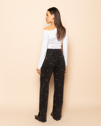 STAR LUREX BOOTCUT JEANS GRIJS