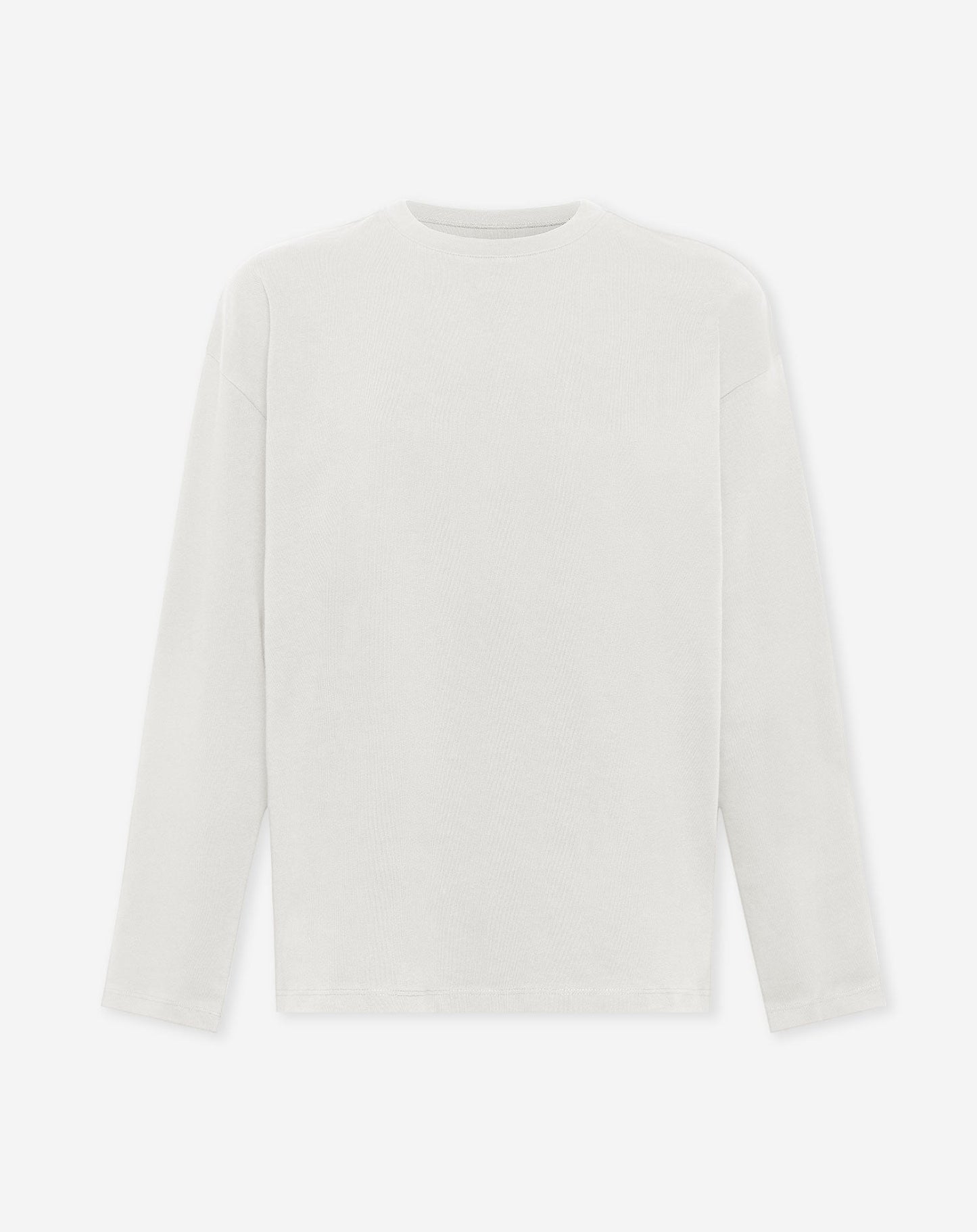 BASIC LONG SLEEVE OVERSIZED TEE CRÈME