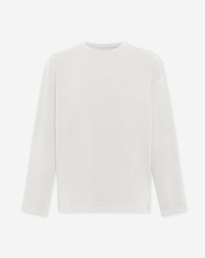 BASIC LONG SLEEVE OVERSIZED TEE CRÈME