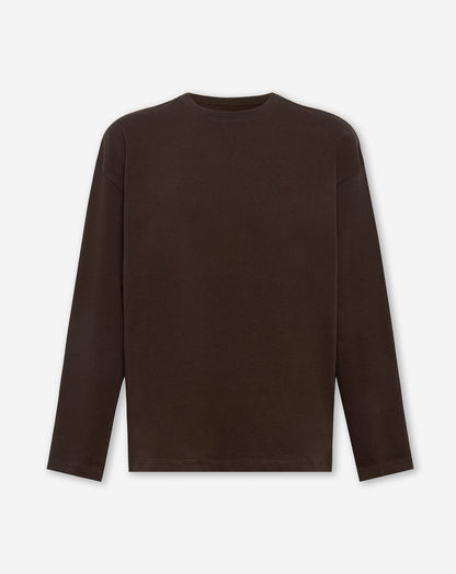 BASIC LONG SLEEVE OVERSIZED TEE DONKERBRUIN