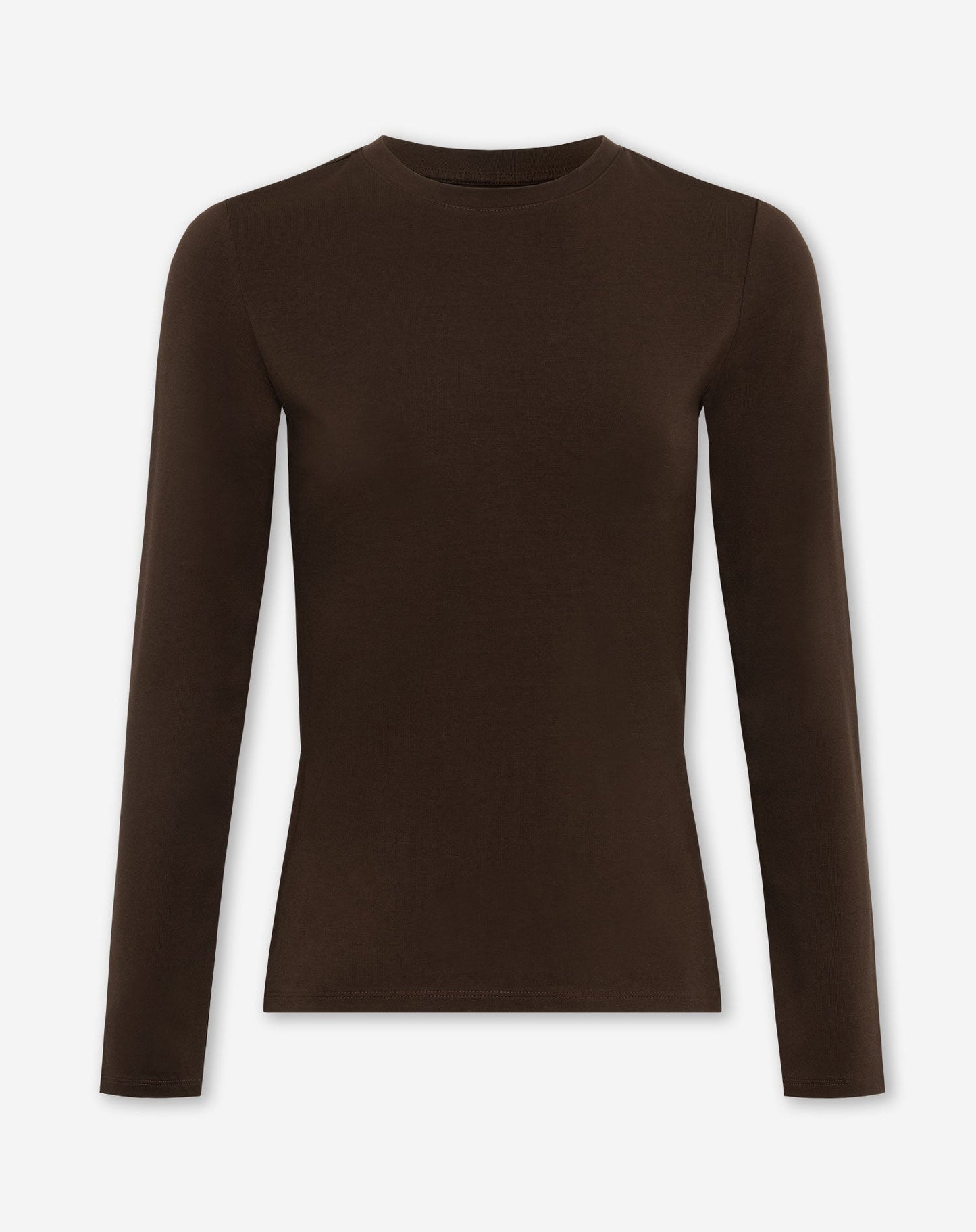 BASIC LONG SLEEVE FITTED TOP BRUIN