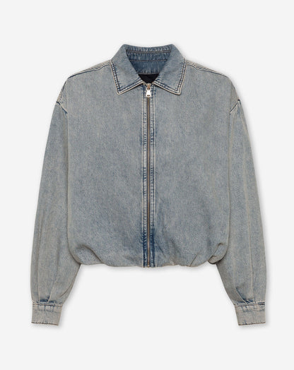 LOTTE BUBBLE HEM JACKET VINTAGE BLAUW