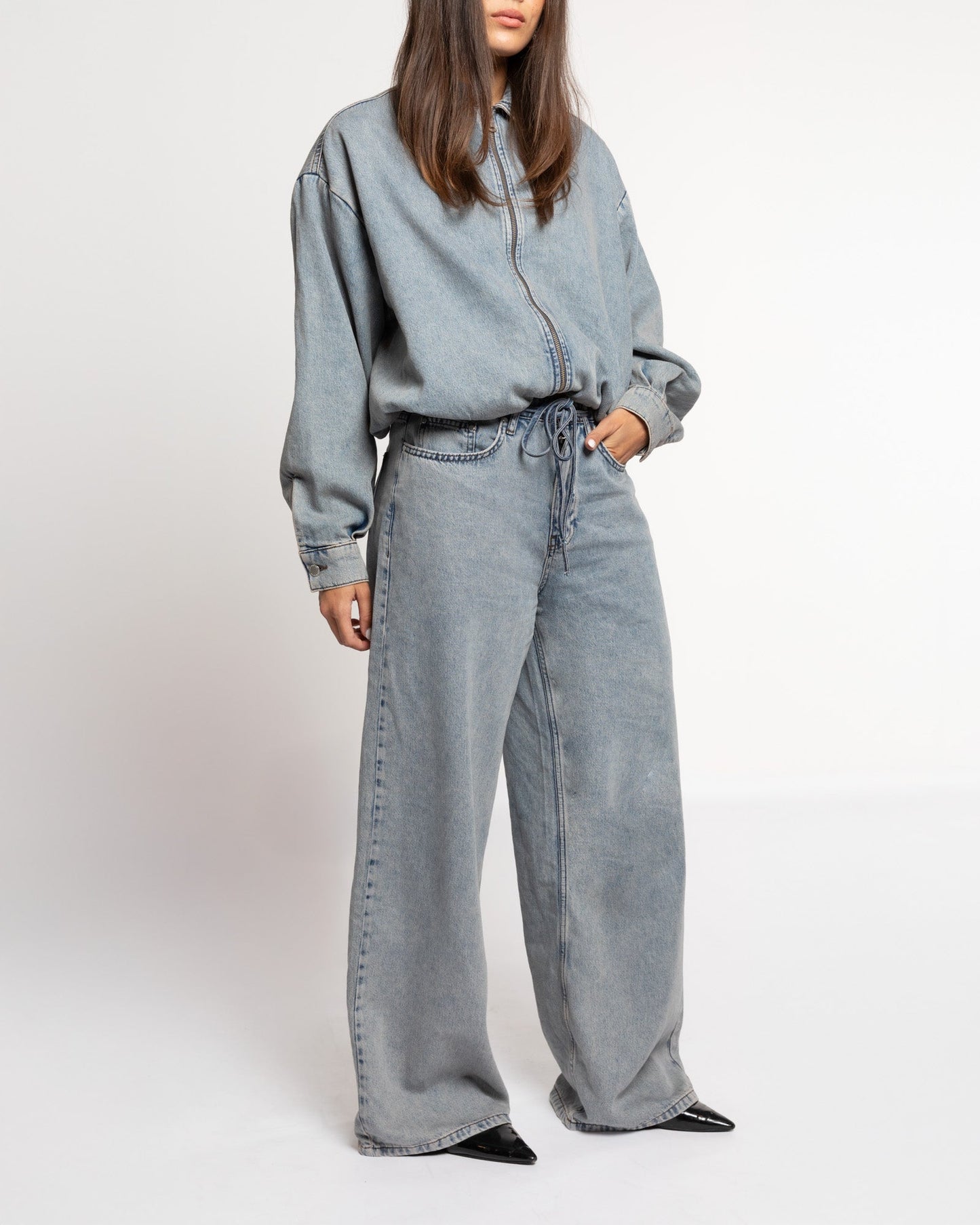 LOTTE BAGGY JEANS VINTAGE BLAUW