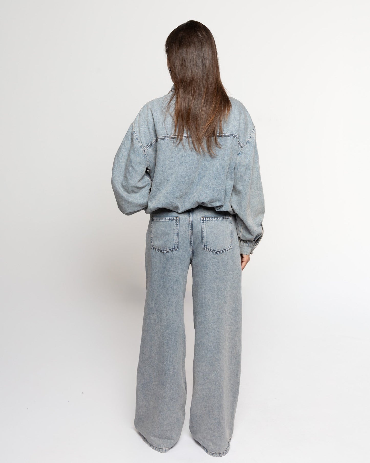 LOTTE BUBBLE HEM JACKET VINTAGE BLAUW