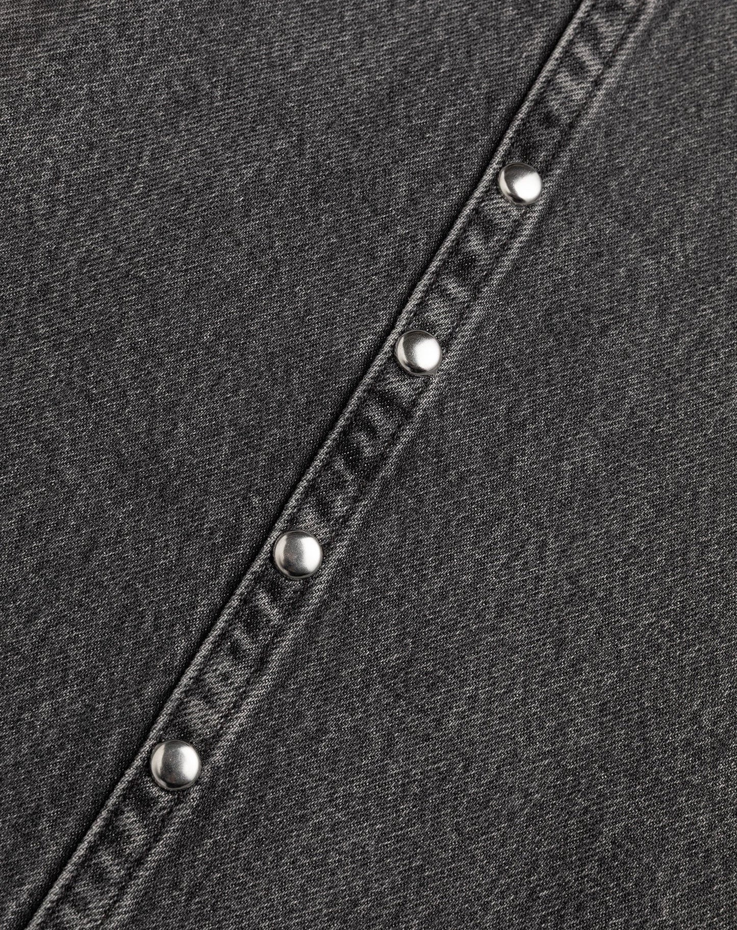 STUD SEAM WIDE LEG JEANS GRIJS