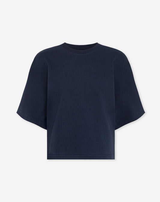 WIDE SLEEVE SWEAT TOP MARINEBLAUW