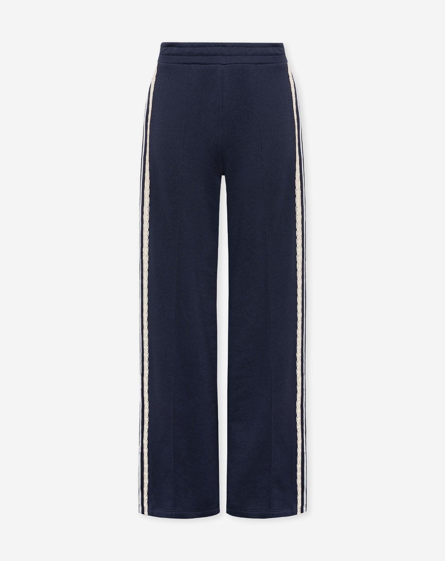 WIDE LEG LACE TAPE SWEAT PANTS PETITE MARINEBLAUW