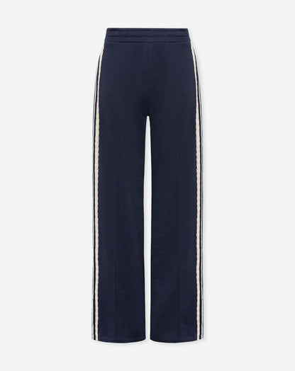 WIDE LEG LACE TAPE SWEAT PANTS TALL MARINEBLAUW