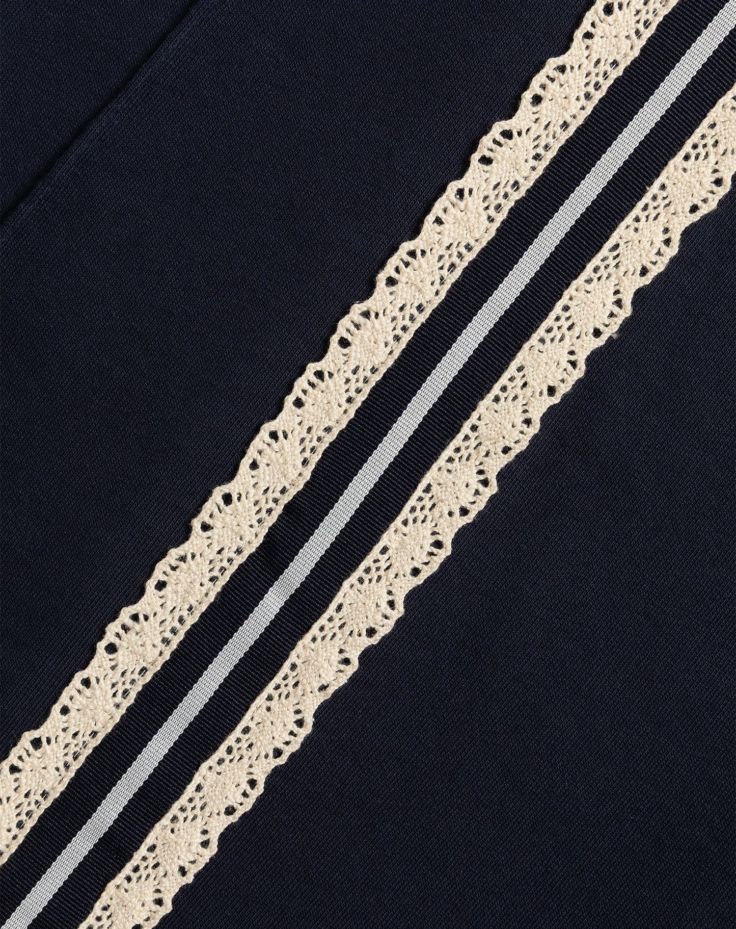 WIDE LEG LACE TAPE SWEAT PANTS PETITE MARINEBLAUW