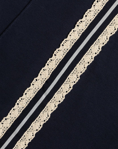 WIDE LEG LACE TAPE SWEAT PANTS TALL MARINEBLAUW