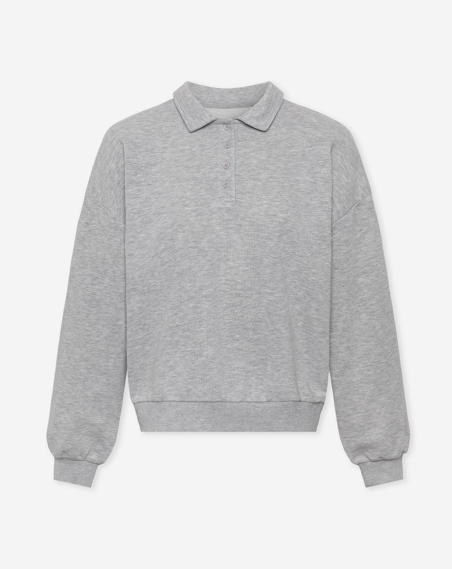 POLO SWEATER GRIJS MELANGE