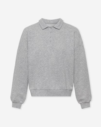 POLO SWEATER GRIJS MELANGE