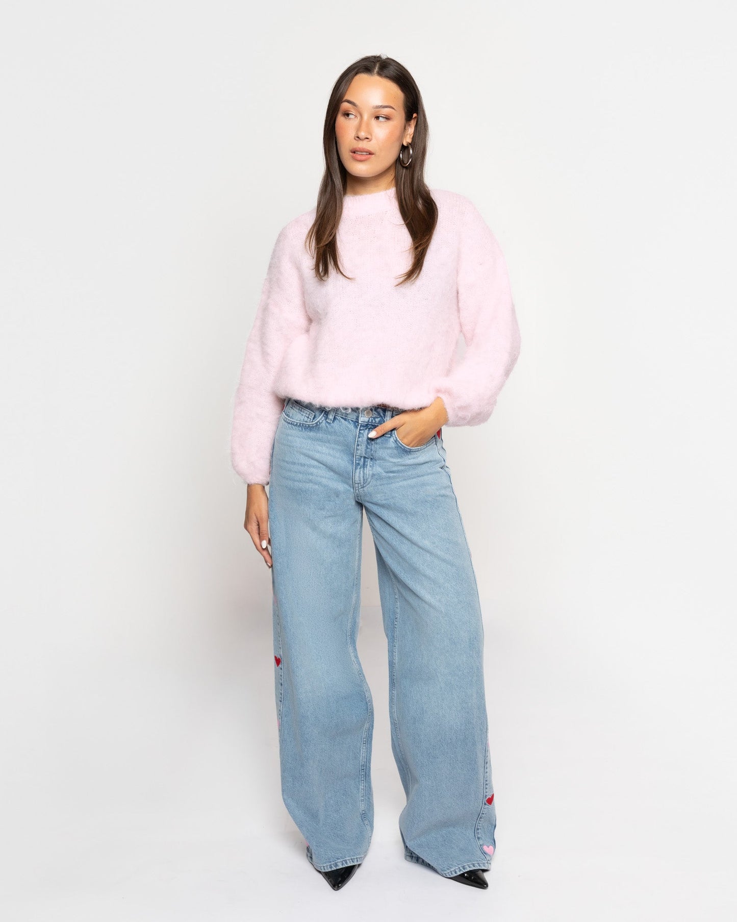 BRUSHED MOHAIR KNIT LICHTROZE