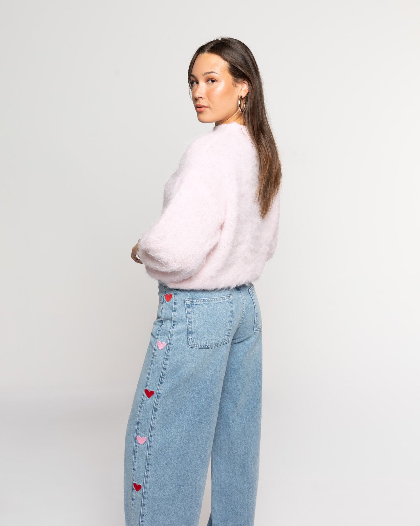 BRUSHED MOHAIR KNIT LICHTROZE