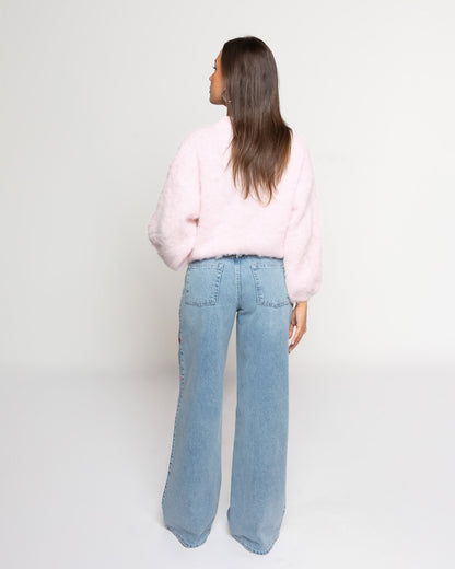 BRUSHED MOHAIR KNIT LICHTROZE