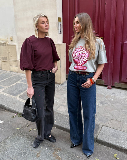WILD ABOUT YOU OVERSIZED TEE GRIJS MELANGE