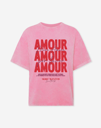MORE AMOUR OVERSIZED TEE ACID ROZE