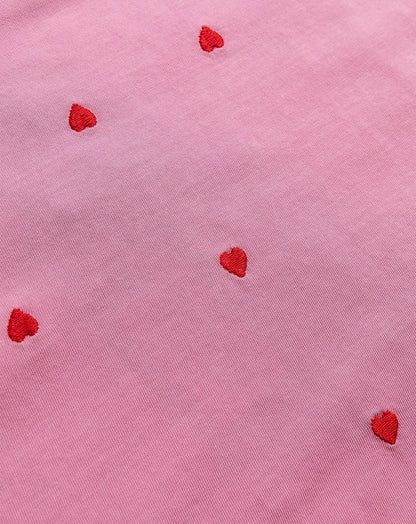 HEART EMBROIDERY OVERSIZED TEE ACID ROZE