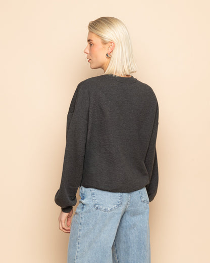 ROMANCE SWEATER DONKERGRIJS