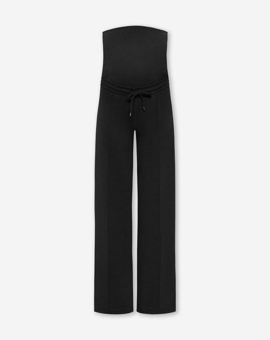SCUBA PINTUCK PANTS MATERNITY TALL ZWART