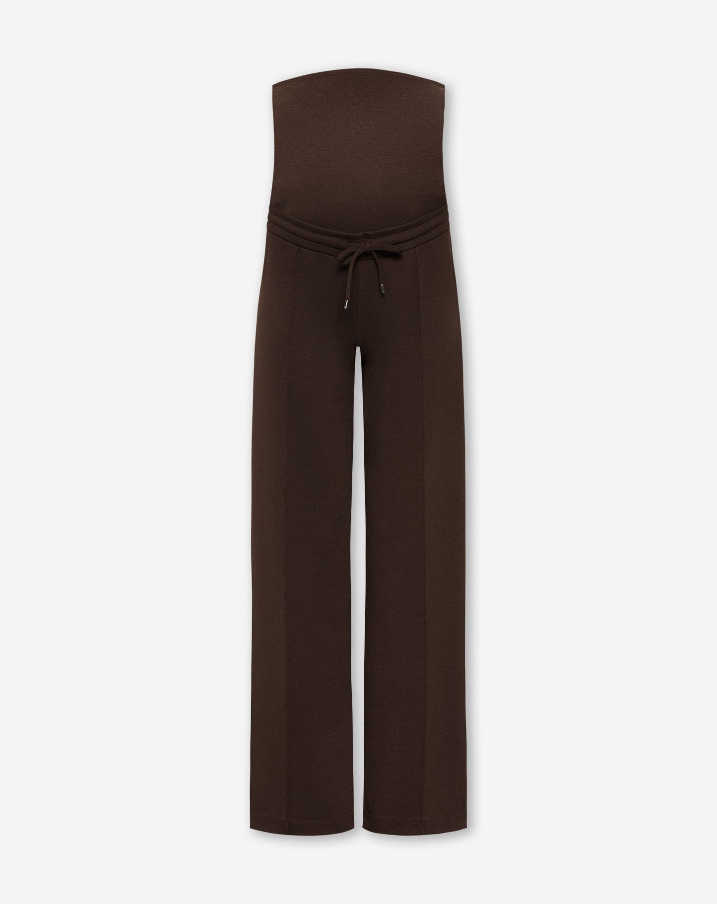 SCUBA PINTUCK PANTS MATERNITY PETITE BRUIN