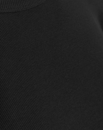 BODYCON LONG SLEEVE RIB DRESS MATERNITY ZWART