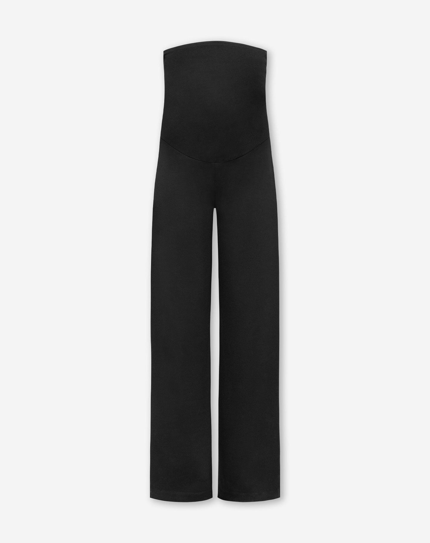 WIDE LEG PANTS MATERNITY TALL ZWART