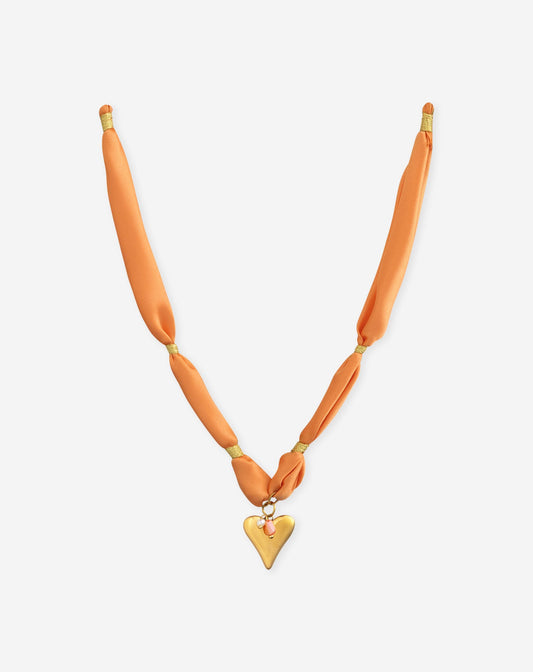 SATIN CORD NECKLACE ORANJE