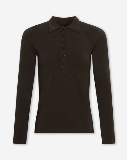 FITTED JERSEY POLO DONKERBRUIN