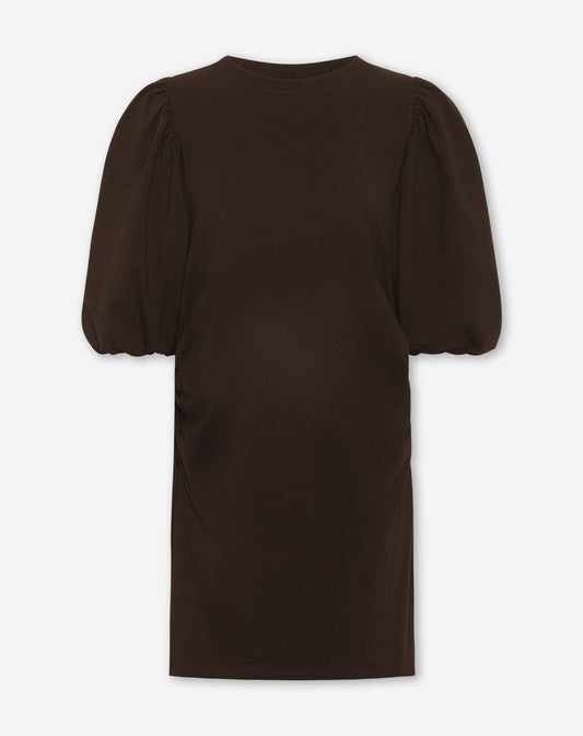 LOA PUFF SLEEVE SWEAT DRESS MATERNITY DONKERBRUIN