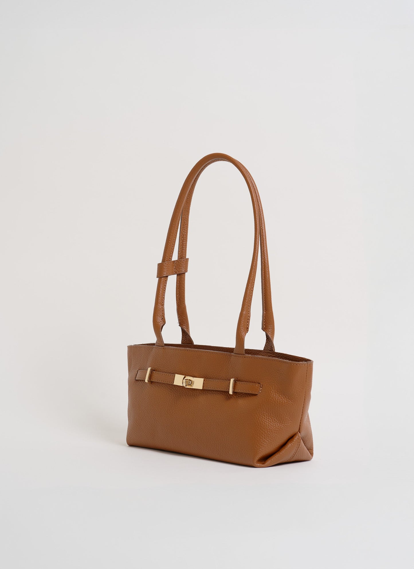 Borsa Lola in Pelle Togo Cuoio