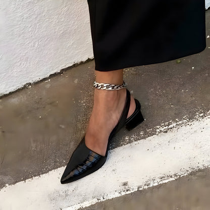 Tacones de puntera ancha