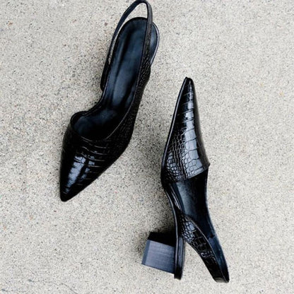 Tacones de puntera ancha