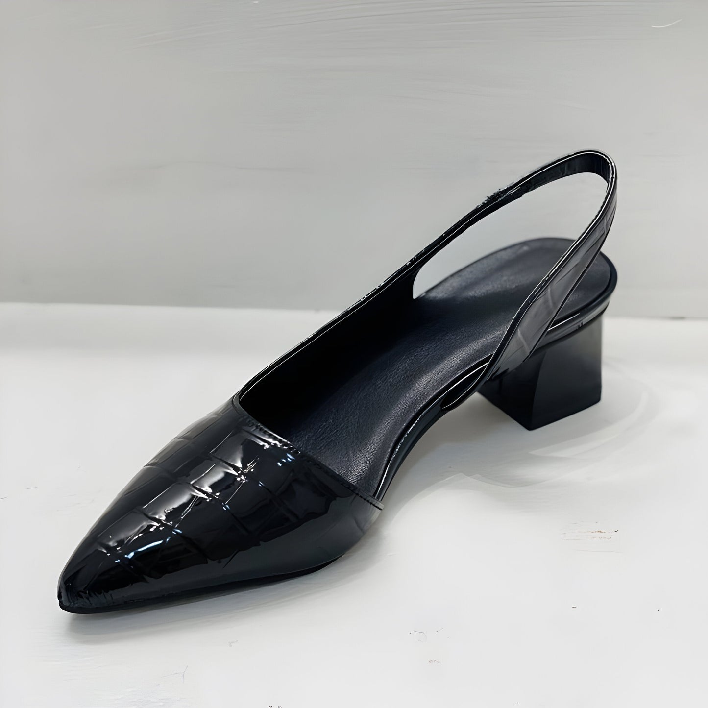Tacones de puntera ancha
