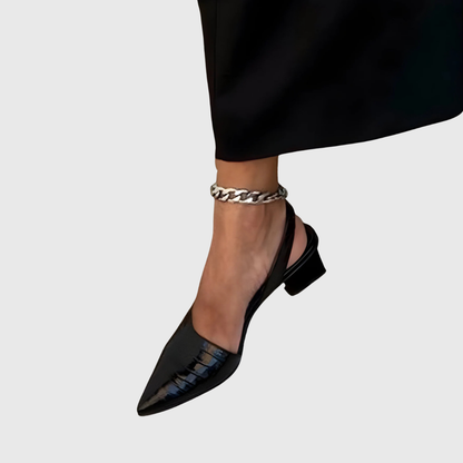 Tacones de puntera ancha