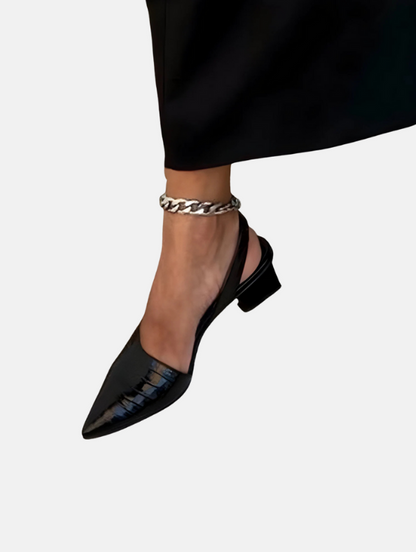 Tacones de puntera ancha