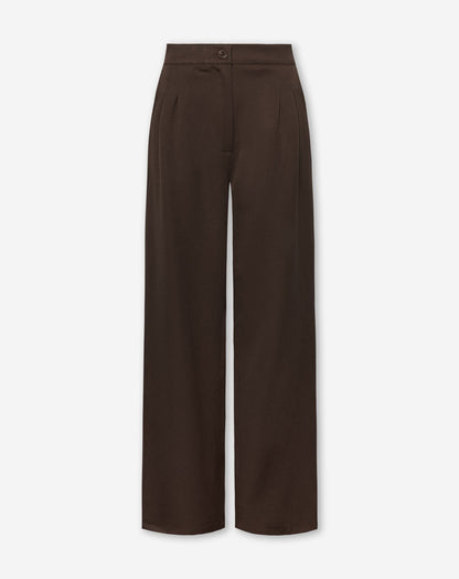 IRIS STRAIGHT LEG PANTALON DONKERBRUIN