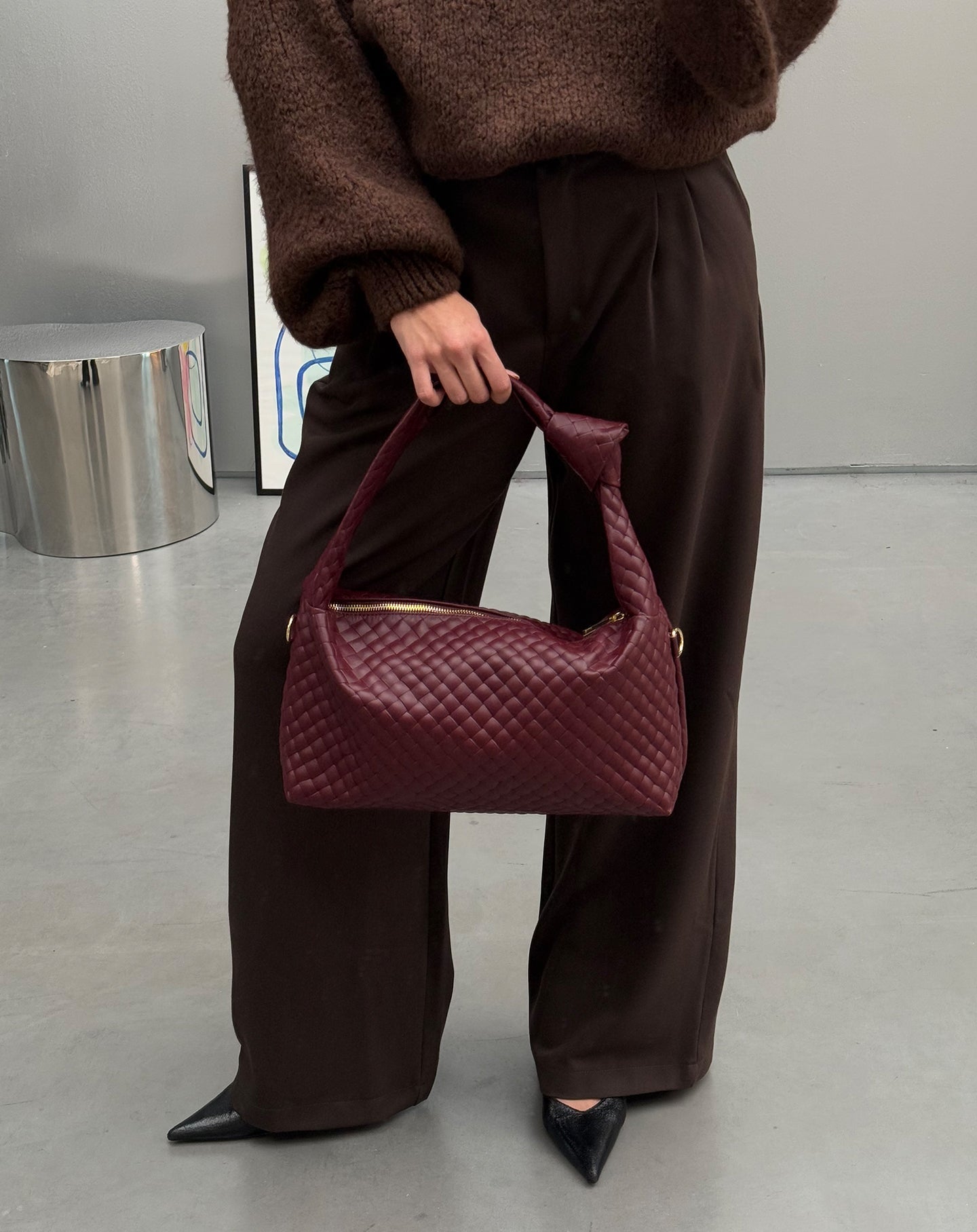 IRIS STRAIGHT LEG PANTALON DONKERBRUIN