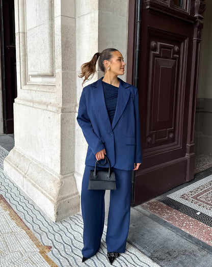 IRIS STRAIGHT LEG PANTALON MARINEBLAUW