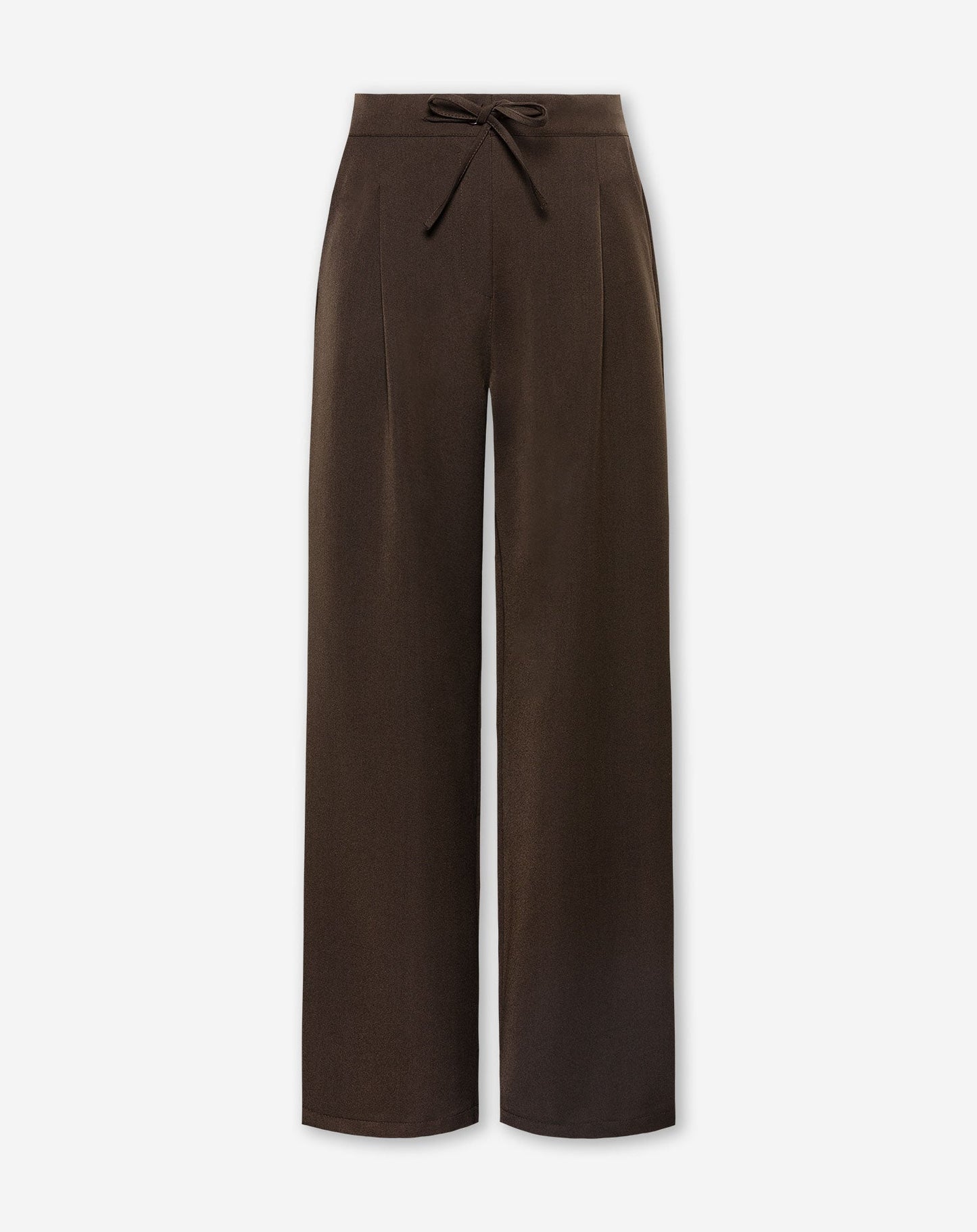 IRIS ELASTIC STRAIGHT LEG PANTALON DONKERBRUIN