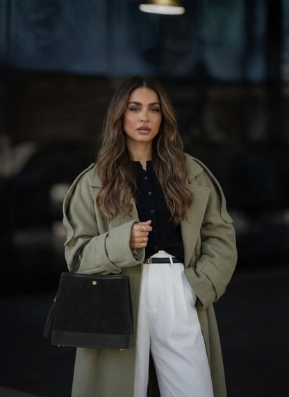 Borsa Kendy in Camoscio e Pelle Nera