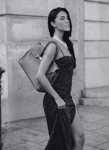Borsa Elizabeth in Pelle Togo Blu Navy