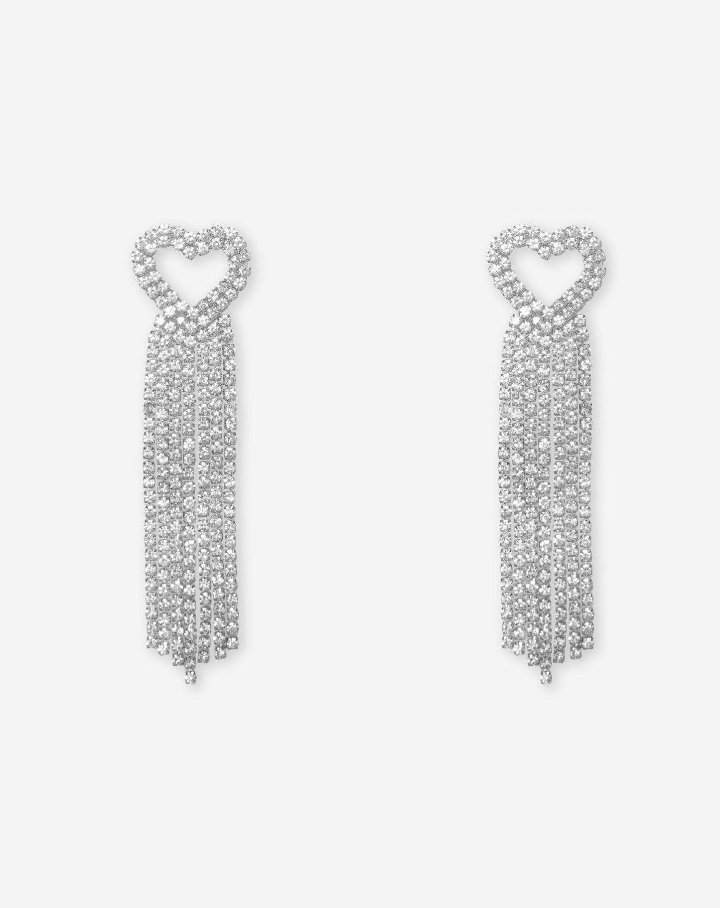 HEART DIAMOND DROP EARRINGS